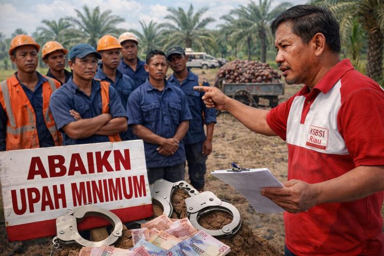 7 Perusahaan Sawit di Riau Nekat Abaikan Upah Minimum, KSBSI Ancam Sanksi Pidana