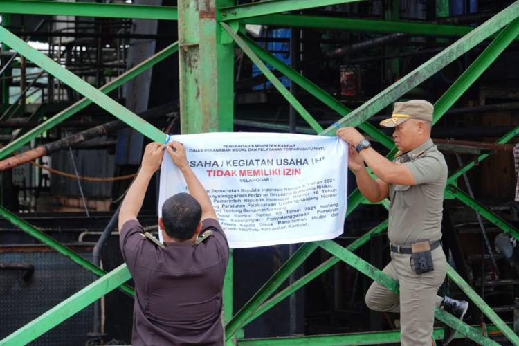 Tak Berizin, Perusahaan Sawit di Kampar Didatangi Tim Gabungan