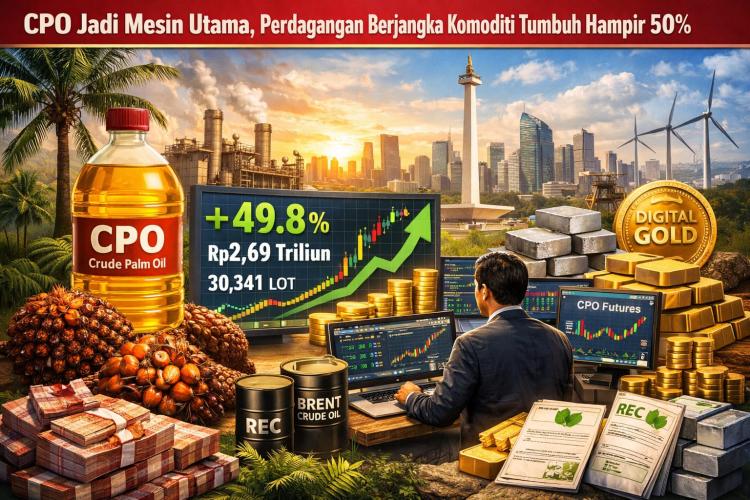 CPO Jadi Mesin Utama, Perdagangan Berjangka Komoditi Tumbuh Hampir 50%