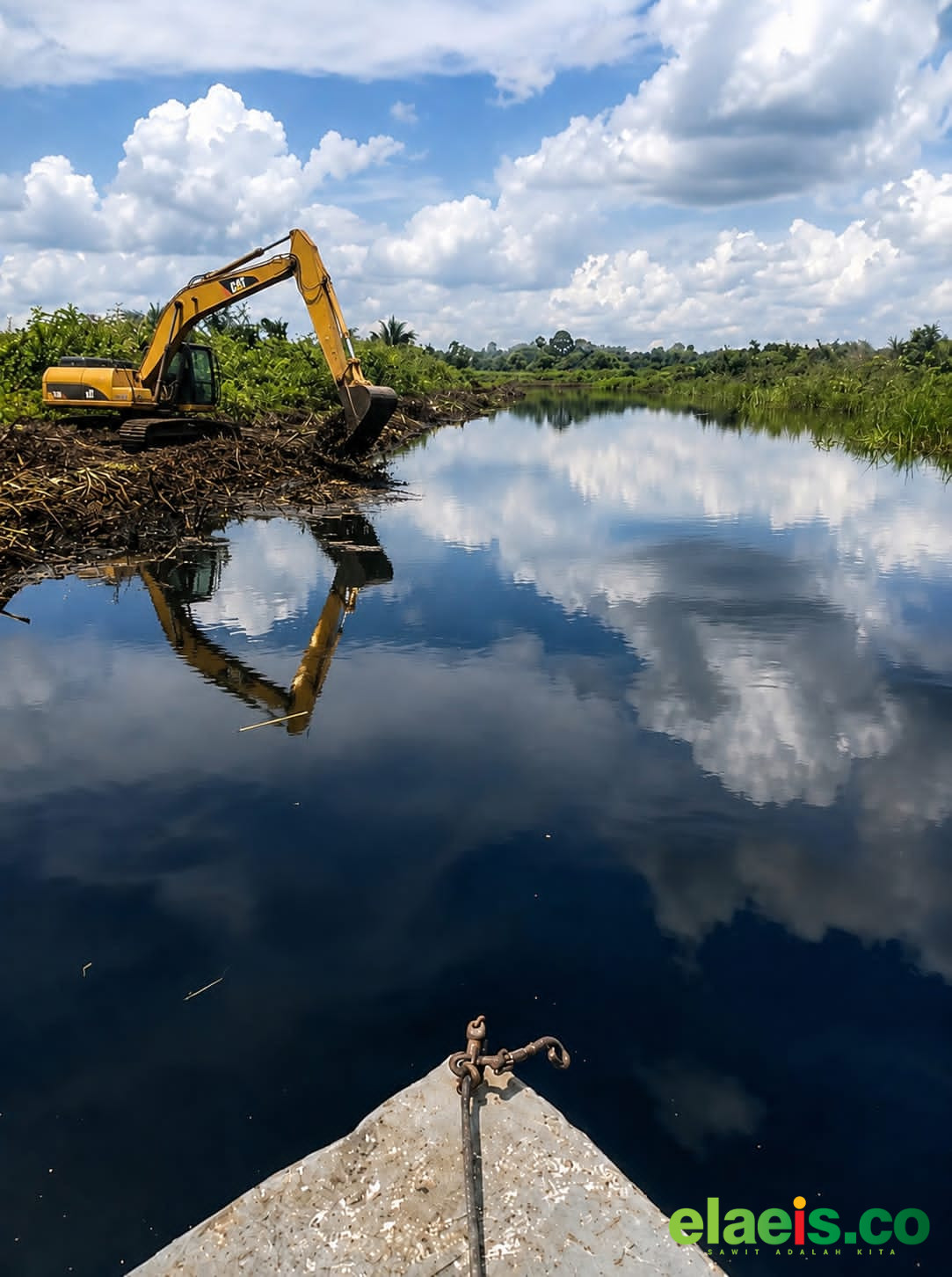 PTPN IV PalmCo Bantu Atasi Persoalan Banjir Empat Desa di Siak